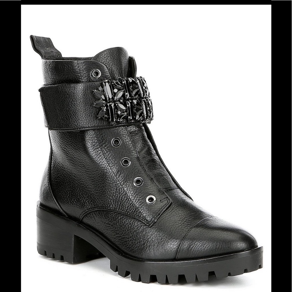 Karl Lagerfeld Pippa Jeweled Combat Boots